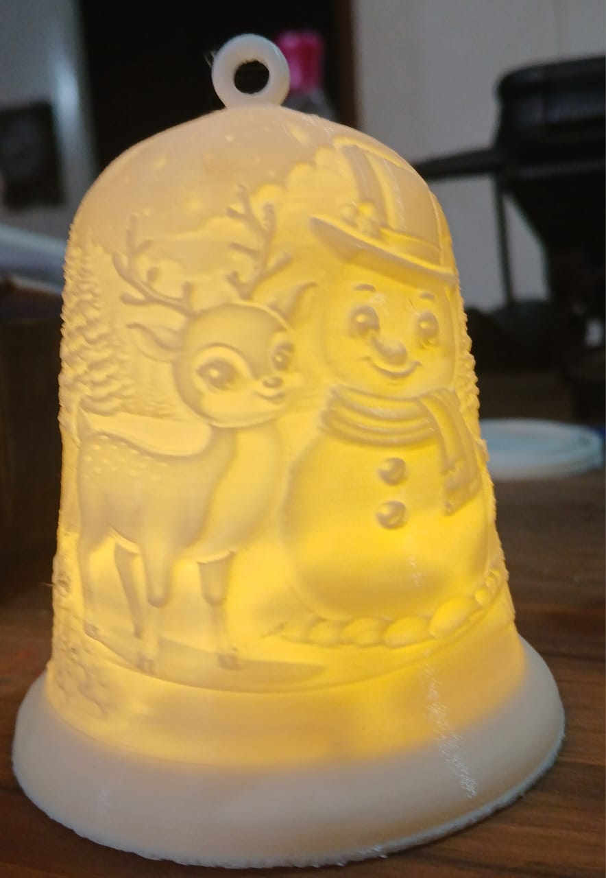 Bell Lithopane for christmas Decoration