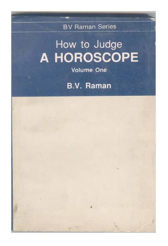 How to Judge a Horoscope Volume One