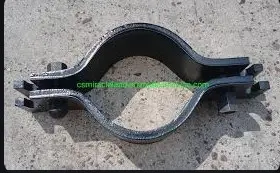 Providing and fixing M.S. clamp of required dia to the top of casing/ housing pipe of tubewell as per IS: 2800 (part I), including necessary bolts & nuts of required size complete 100 mm clamp