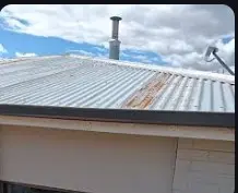 Painting on G.S. sheet with synthetic enamel paint of approved brand and manufacture of required colour to give an even shade New work (two or more coats) including a coat of approved steel primer but excluding a coat of mordant solution 