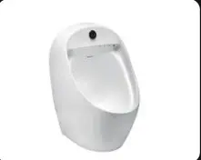 Providing and fixing white vitreous china battery based infrared sensor operated urinal of approx. size 610 x 390 x 370 mm having pre & post flushing with water (250 ml & 500 ml consumption), having water inlet from back side, including fixing to wall with suitable brackets all as per manufacturers specification