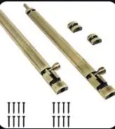 Providing and fixing bright finished brass flush bolts with necessary brass screws etc. complete 250 mm