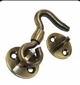Providing and fixing bright finished brass hard drawn hooks and eyes 300 mm