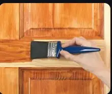 Painting with oil type wood preservative of approved brand and manufacture New work (two or more coats)