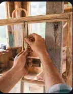 Fixing old glass panes with wooden fillets (excluding cost of fillets)