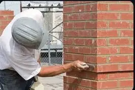 Flush pointing with cement mortar 1:3 (1 cement : 3 fine sand) mixed with 2% of integral water proofing compound by weight of cement for flat tile bricks on top of mud phaska With modular brick tiles